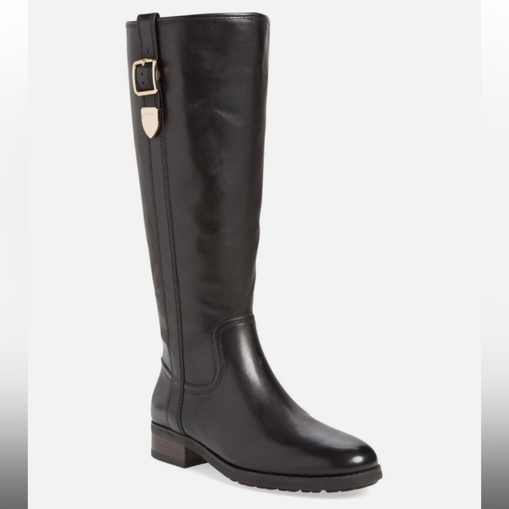 Coach Black Leather Knee-High Boots